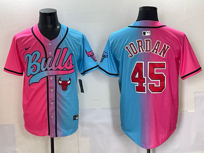 Men Chicago Bulls Nike #23 Jordan Blue pink NBA 2025 Jersey style 017->chicago bulls->NBA Jersey